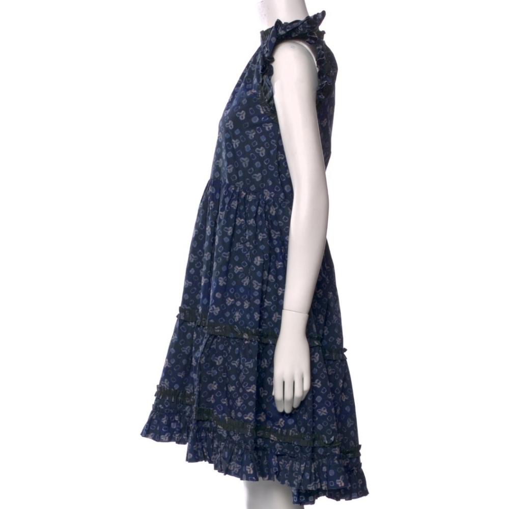Ulla Johnson Navy Patterned Dress - Picture 3 of 9